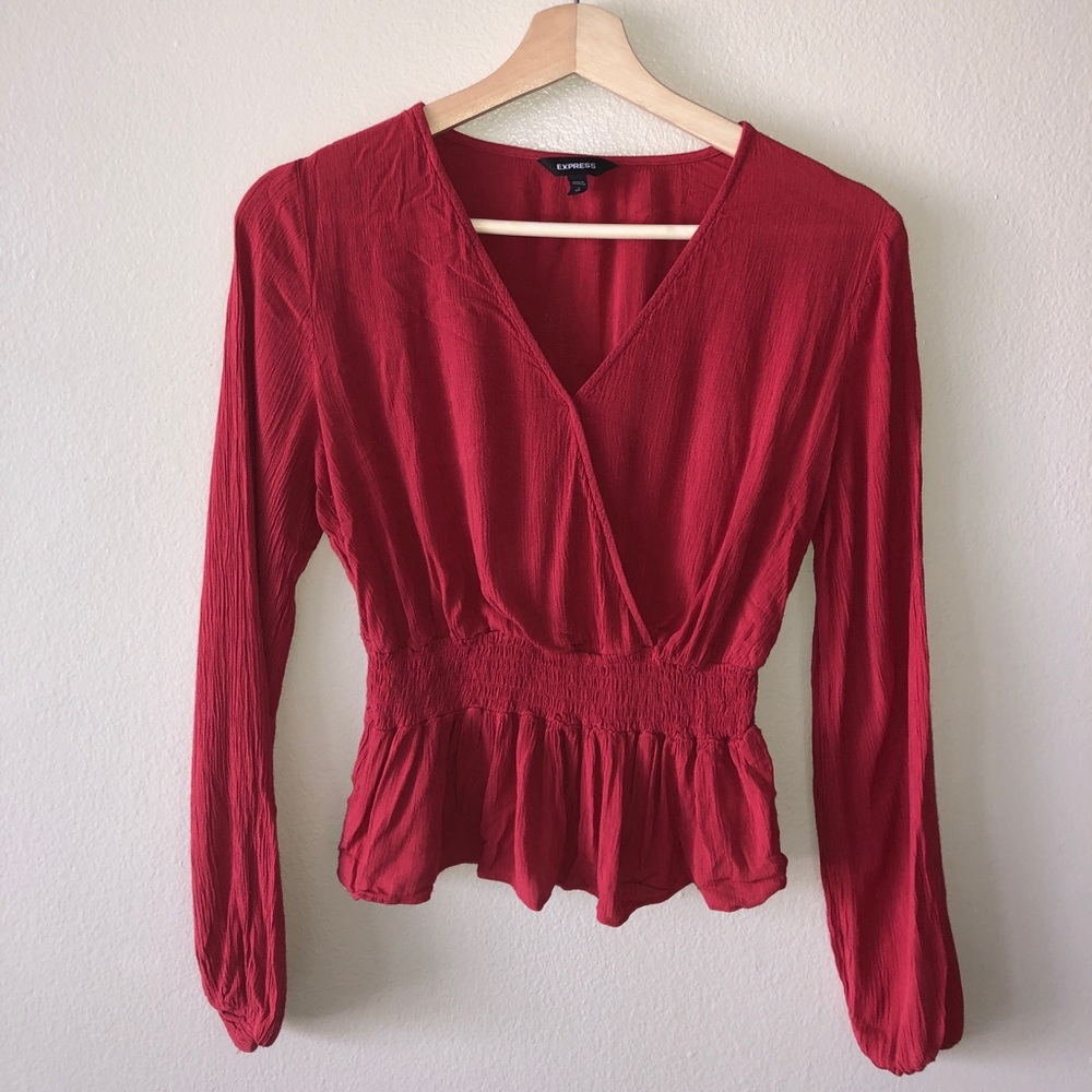 Express Fuchsia Long-Sleeve Top